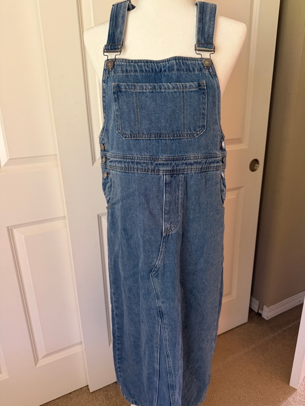 Weare Classic Denim Overall Dress - Medium Blue